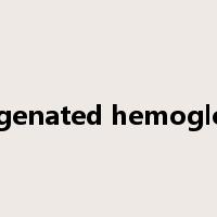 oxygenated hemoglobin是什么意思