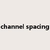 channel spacing是什么意思