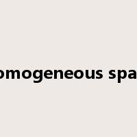 homogeneous space是什么意思
