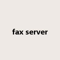 fax server是什么意思