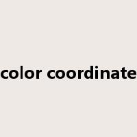 color coordinate是什么意思