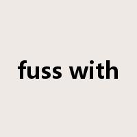 fuss with是什么意思