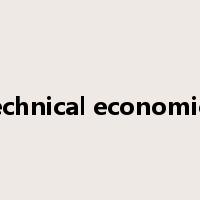 technical economics是什么意思