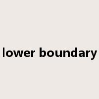 lower boundary是什么意思