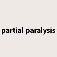 partial paralysis是什么意思