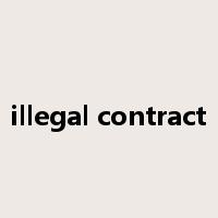 illegal contract是什么意思
