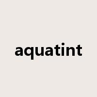 aquatint是什么意思