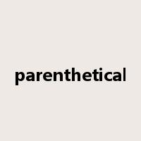parenthetical是什么意思
