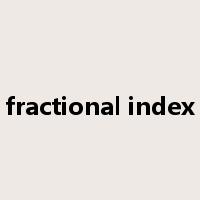 fractional index是什么意思