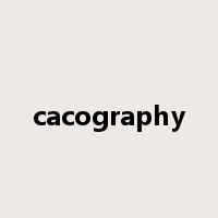 cacography是什么意思