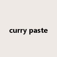 curry paste是什么意思