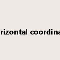 horizontal coordinate是什么意思
