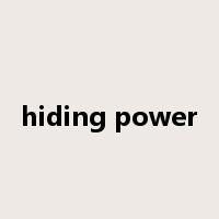hiding power是什么意思