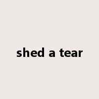 shed a tear是什么意思