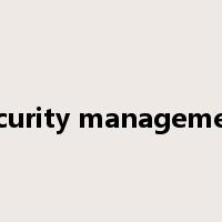 security management是什么意思