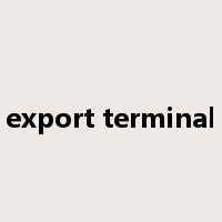 export terminal是什么意思