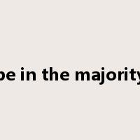 be in the majority是什么意思