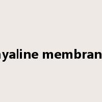 hyaline membrane是什么意思