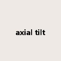 axial tilt是什么意思