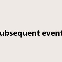 subsequent events是什么意思