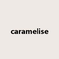 caramelise是什么意思