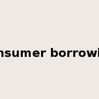 consumer borrowing是什么意思