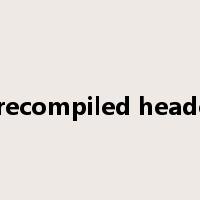 precompiled header是什么意思
