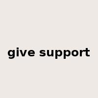 give support是什么意思