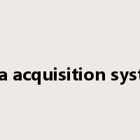data acquisition system是什么意思