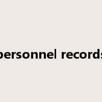 personnel records是什么意思