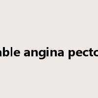 Stable angina pectoris是什么意思