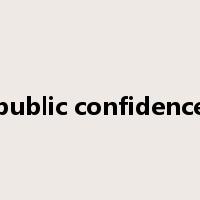 public confidence是什么意思