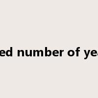fixed number of years是什么意思
