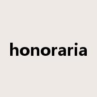 honoraria是什么意思