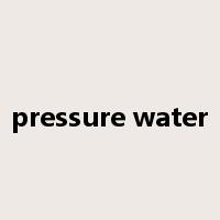 pressure water是什么意思