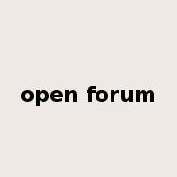 open forum是什么意思