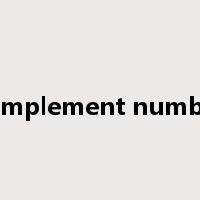 complement number是什么意思