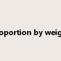 proportion by weight是什么意思