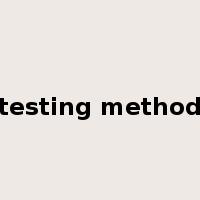 testing method是什么意思