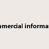 commercial information是什么意思