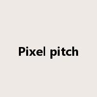 Pixel pitch是什么意思