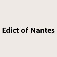 Edict of Nantes是什么意思