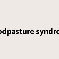 Goodpasture syndrome是什么意思
