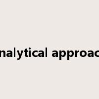 analytical approach是什么意思