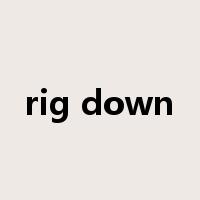 rig down是什么意思