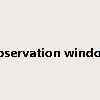 observation window是什么意思