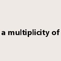 a multiplicity of是什么意思