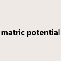matric potential是什么意思