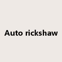 Auto rickshaw是什么意思