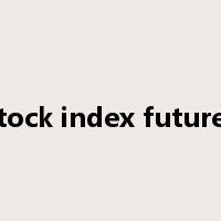stock index futures是什么意思